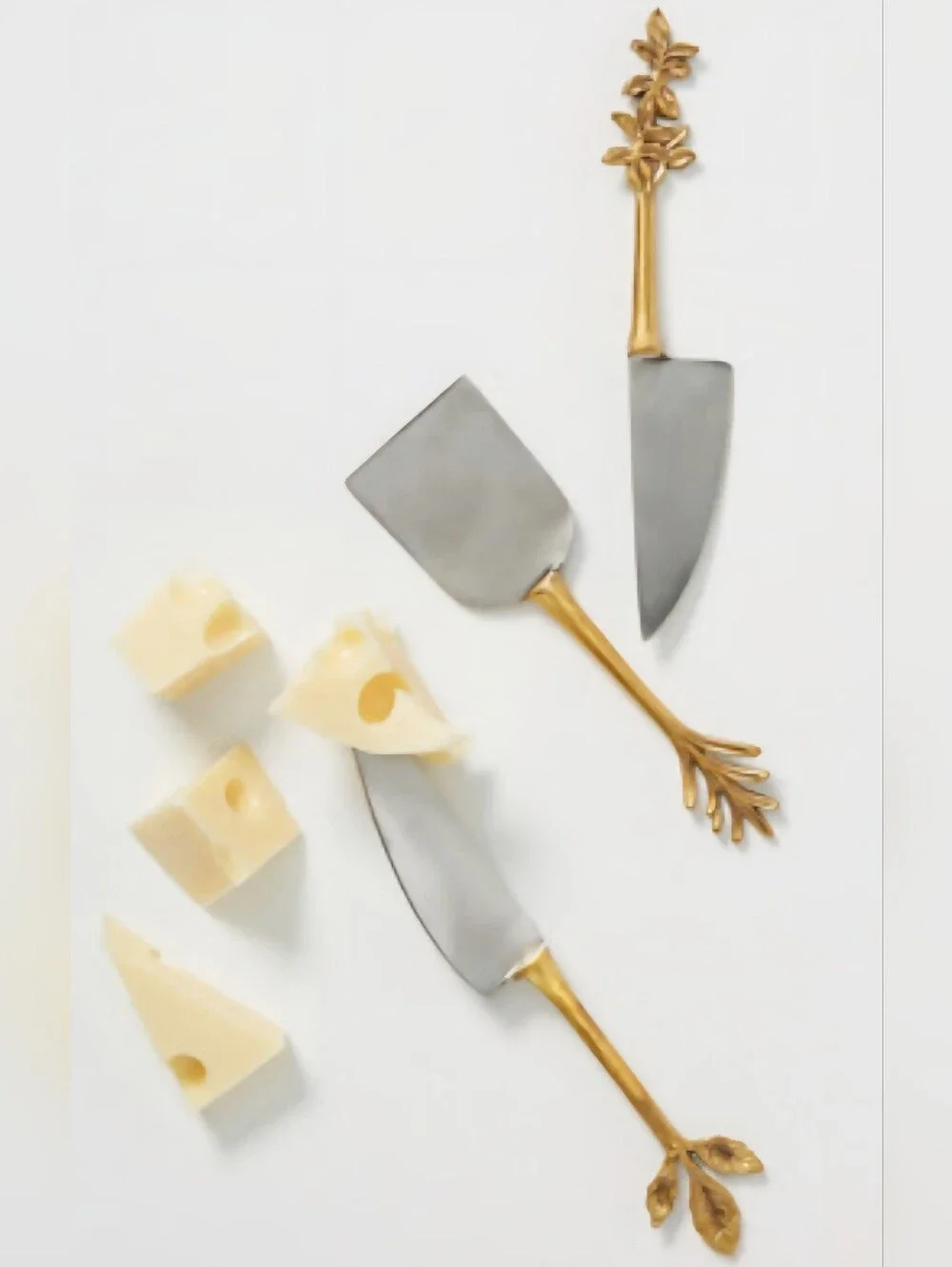 Anthropologie, Herbiflora Cheese Knives, Set of 3